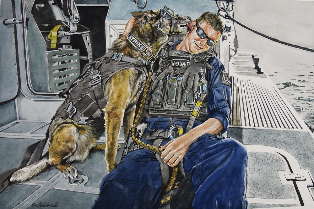 US Coast Guard Art Program 2019 Collection, Ob ID# 201917, &quot;Perfect trust,&quot; Tom Hedderich (17 of 40)