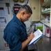 USS Antietam (CG 54) Corpsman Conducts Inventory