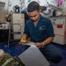 USS Antietam (CG 54) Corpsman Conducts Inventory