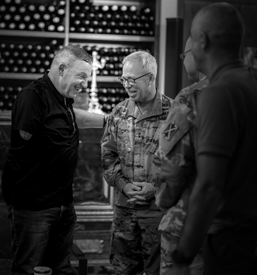 10TH AAMDC commanding general meets Lt. Col. Moshe Levy during a visit to Israel