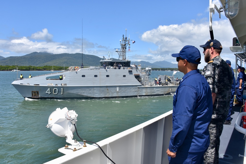 U.S. Coast Guard departs port visit in Cairns, Australia