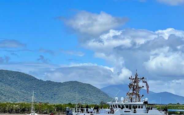 U.S. Coast Guard departs port visit in Cairns, Australia