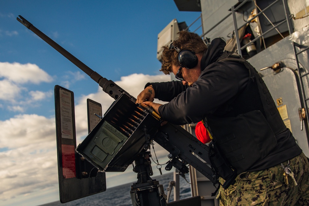 USS Paul Ignatius (DDG 117) Sailors Conduct Crew-Served Weapons Shoot