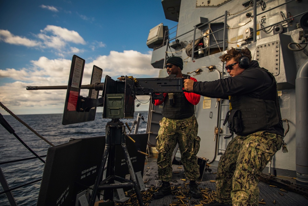 USS Paul Ignatius (DDG 117) Sailors Conduct Crew-Served Weapons Shoot