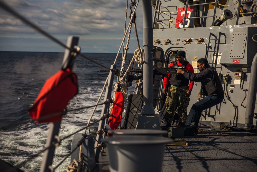 USS Paul Ignatius (DDG 117) Sailors Conduct Crew-Served Weapons Shoot
