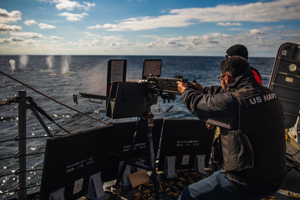 USS Paul Ignatius (DDG 117) Sailors Conduct Crew-Served Weapons Shoot