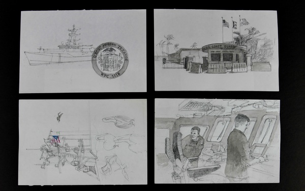 US Coast Guard Art Program 2019 Collection, Ob ID# 201925,&quot;Artist's Sketchbook #1-6,&quot; Robert Selby (25 of 40)