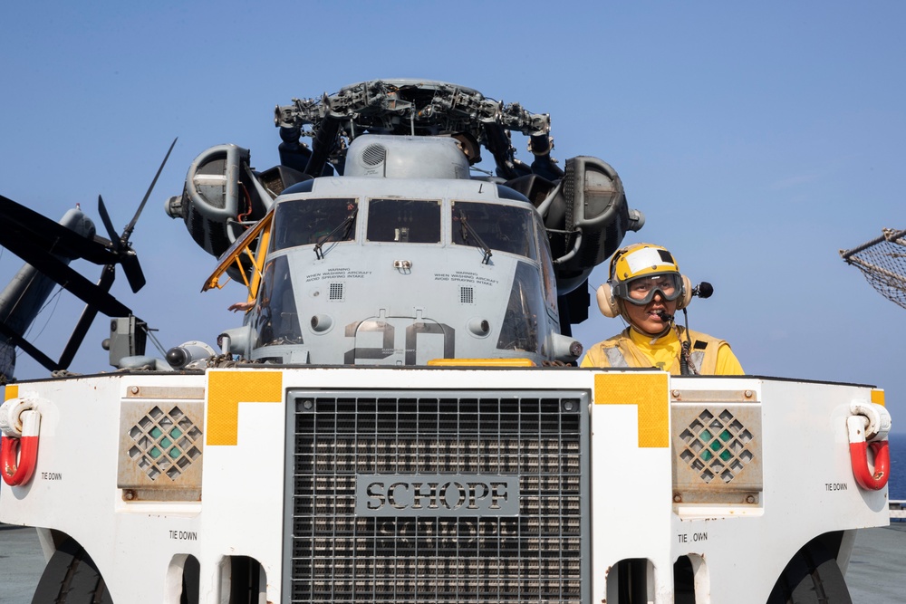 USS Tripoli Co Flies with HSC 23.