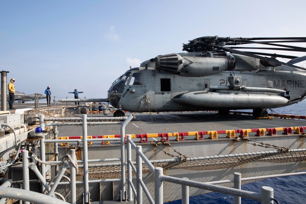 USS Tripoli Co Flies with HSC 23.