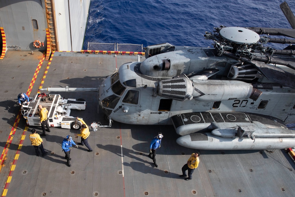 USS Tripoli Co Flies with HSC 23.