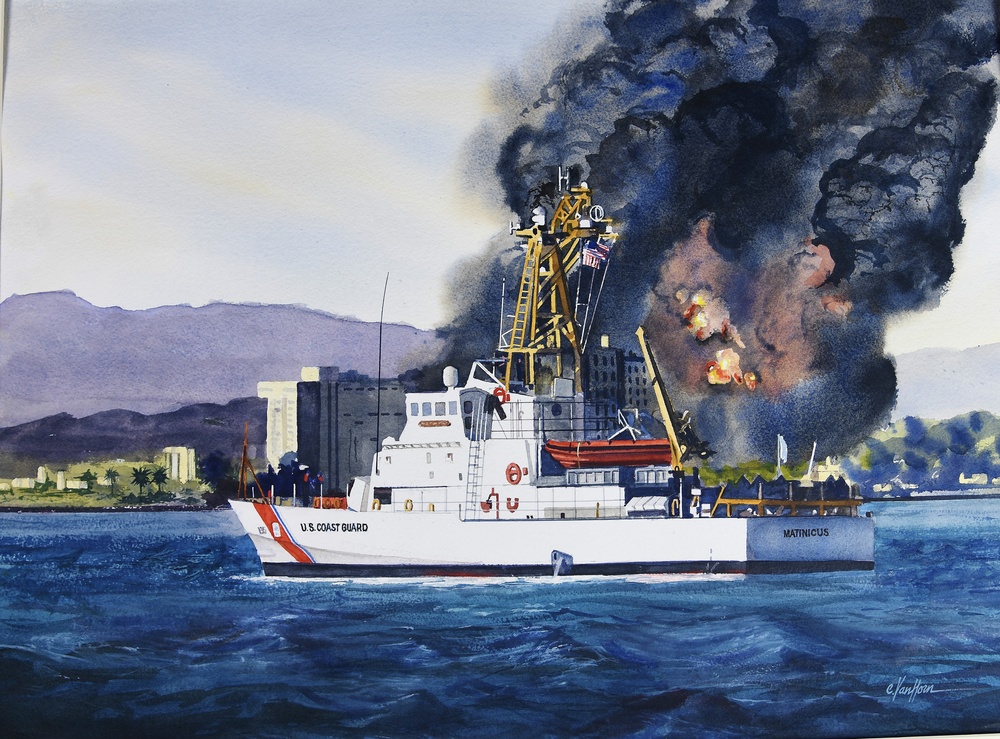 US Coast Guard Art Program 2019 Collection, Ob ID# 201936, "On station," Charles Van Horn (36 of 40)