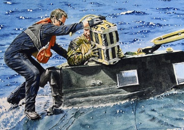 US Coast Guard Art Program 2020 Collection, Ob ID# 202014, &quot;Valiant effort,&quot; Tom Hedderich (14 of 30)
