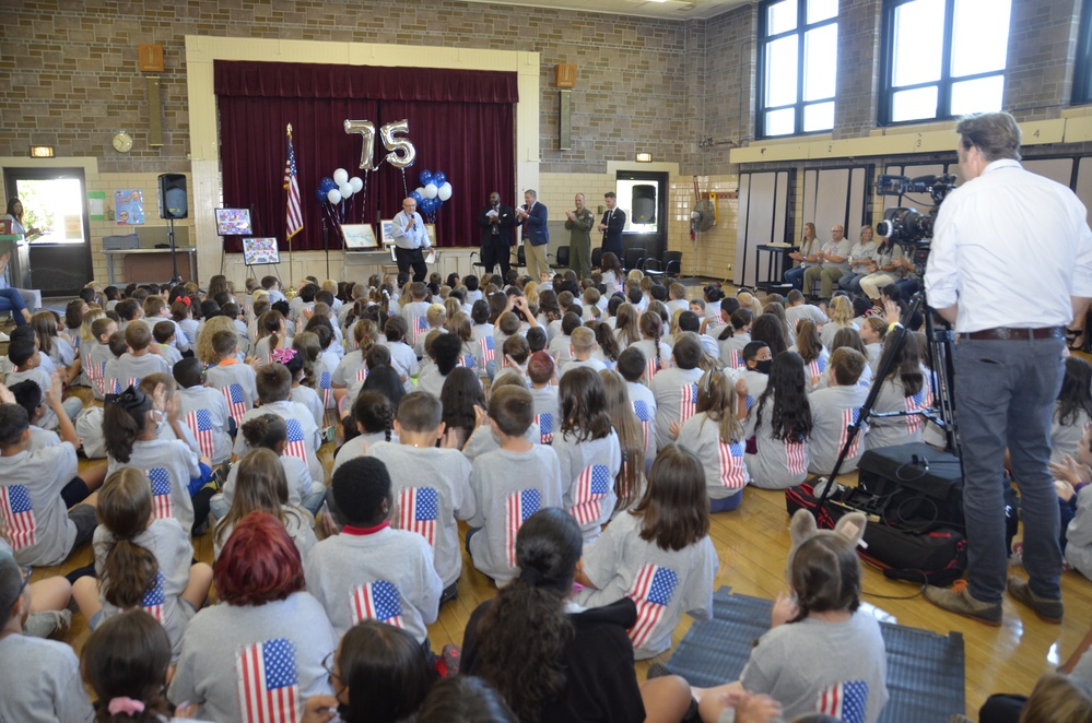 Chicopee Students throw 75th BDay party for Westover and USAF