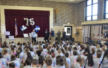 Chicopee Students throw 75th BDay party for Westover and USAF