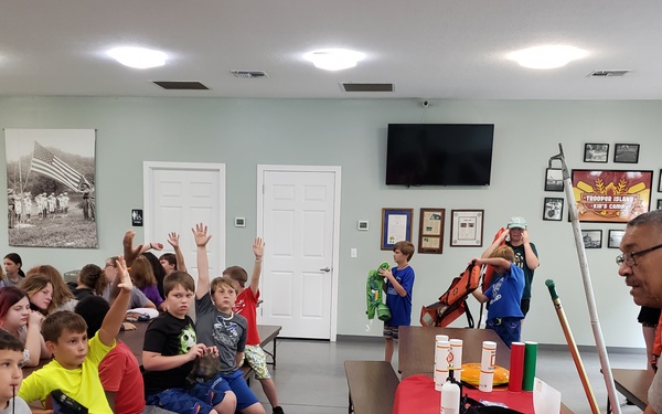Nashville District Park Rangers share water safety with the youth at Dale Hollow Lake Trooper Island