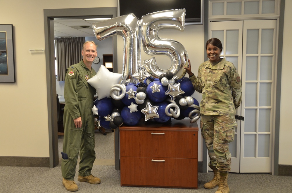 Commander and Command Chief pay tribute to the AF's 75th