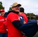 Airmen support San Francisco 49ers’ pre-game flag unfurling