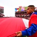 Airmen support San Francisco 49ers’ pre-game flag unfurling