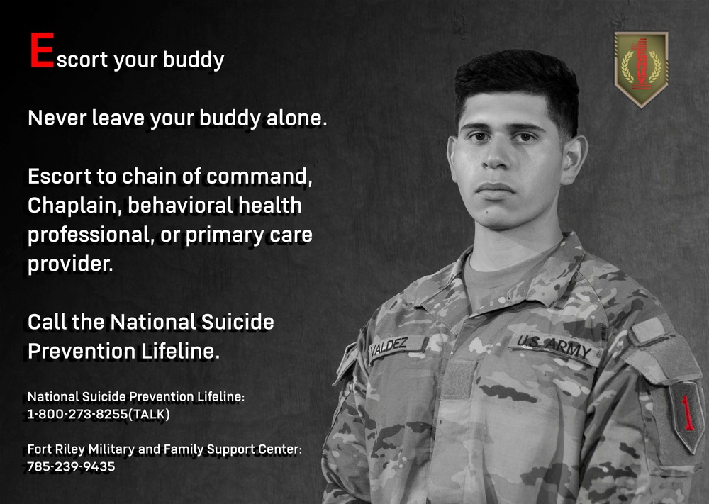 Big Red One Soldiers promote September Suicide Prevention and Awareness Month