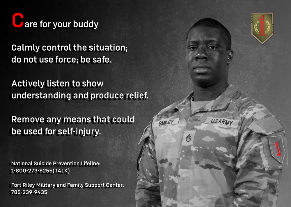 Big Red One Soldiers promote September Suicide Prevention and Awareness Month