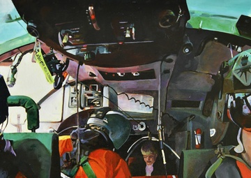 US Coast Guard Art Program 2020 Collection, Ob ID# 202031, &quot;Rescue near Galveston,&quot; John Ward (31 of 30)