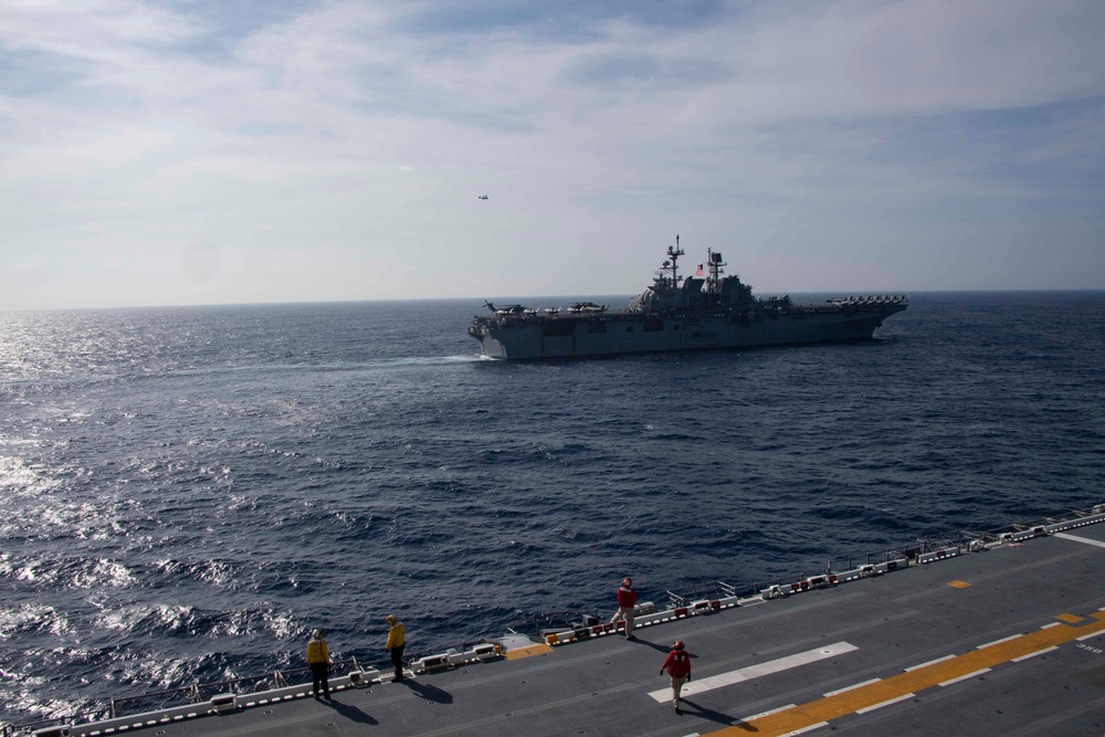 USS America, USS Tripoli Conduct Formation Steaming Exercise