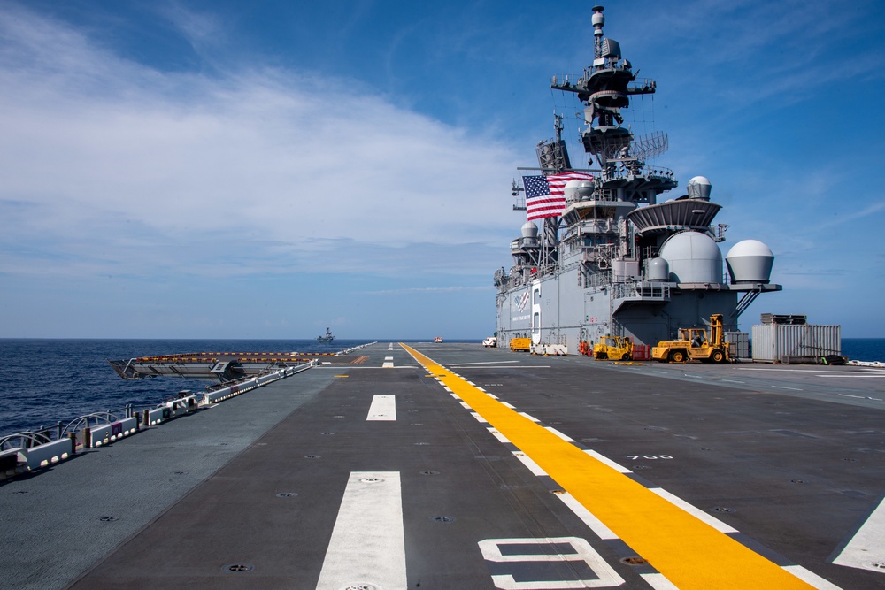 USS America, USS Tripoli Conducts Formation Steaming Exercise