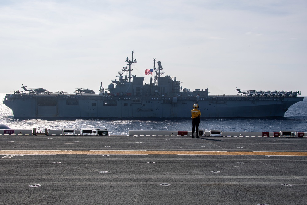 USS America, USS Tripoli Conducts Formation Steaming Exercise