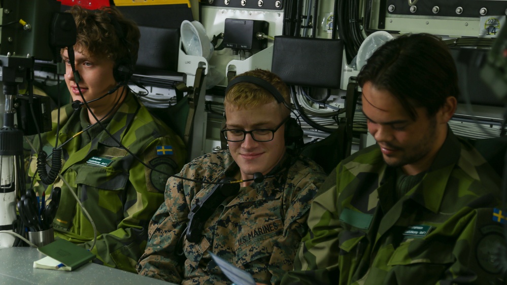 U.S. and Swedish Marines Board for Tactical Exercise