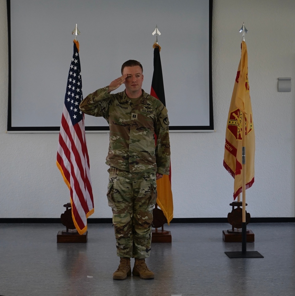 New garrison Headquarters and Headquarters Company command team takes charge