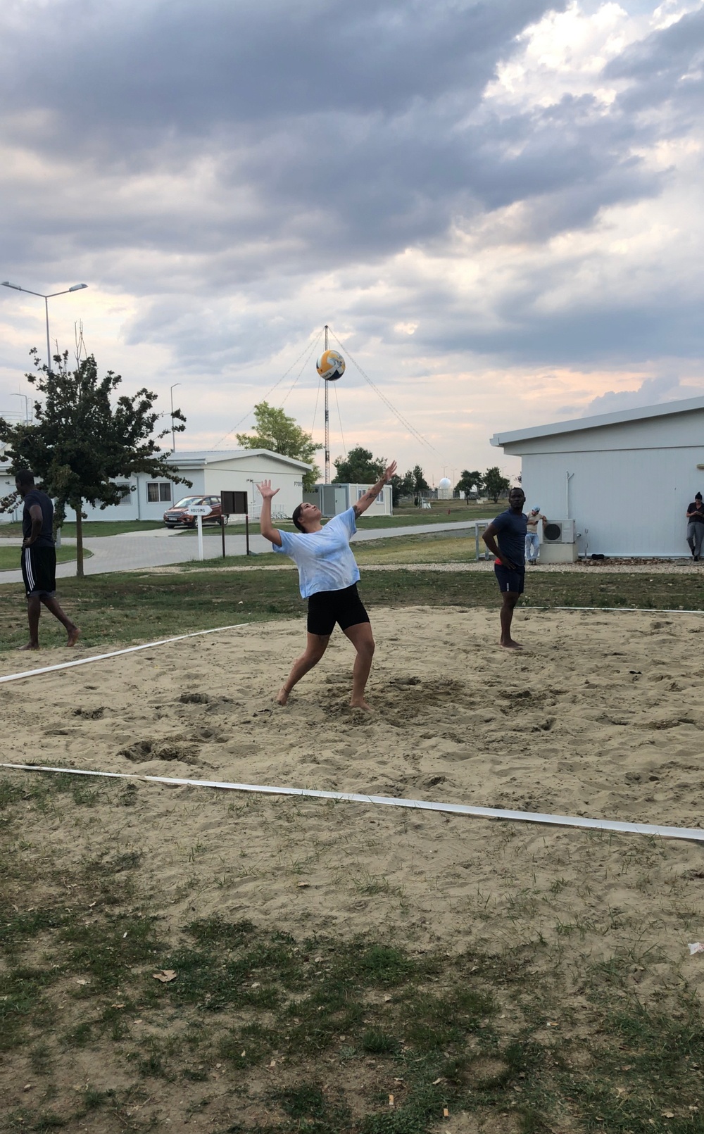 Seabees from NMCB-11 Enjoy a Volleyball Game with Armed Forces, Romania