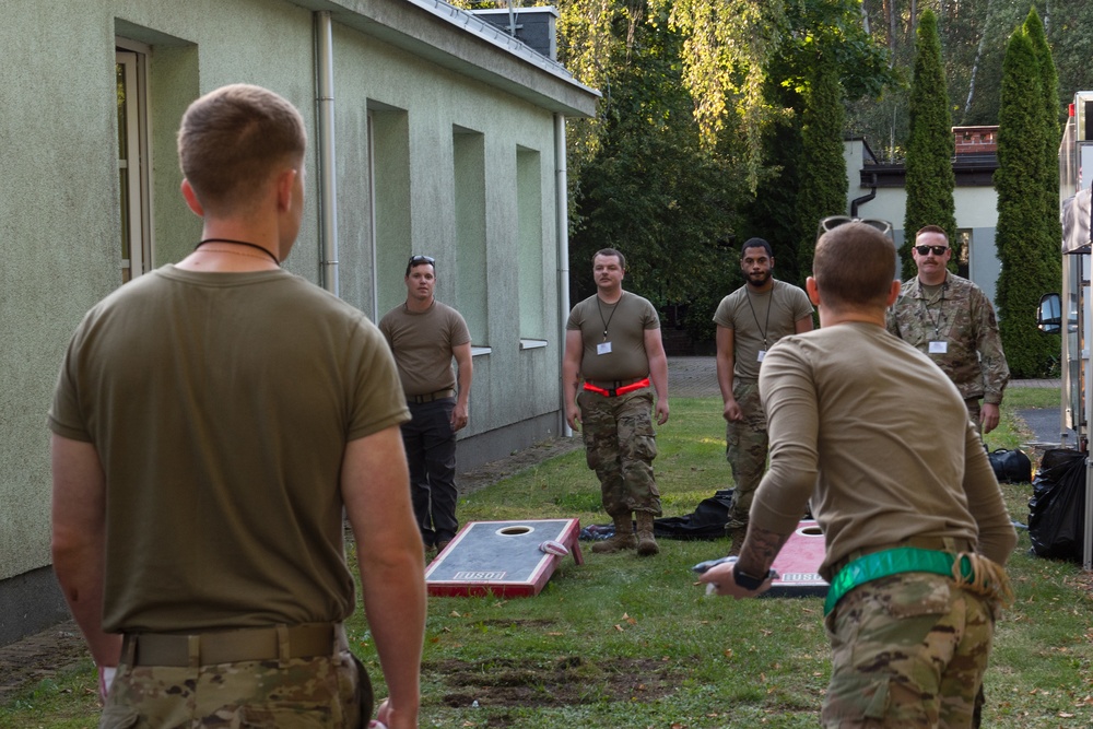 United Service Organization (USO) in Europe visits Airmen at Łask Air Base, Poland