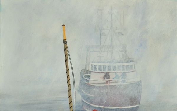 US Coast Guard Art Program 2021 Collection, Ob ID# 202101, &quot;Warning of things to come,&quot; C.R. Bryant (1 of 32)