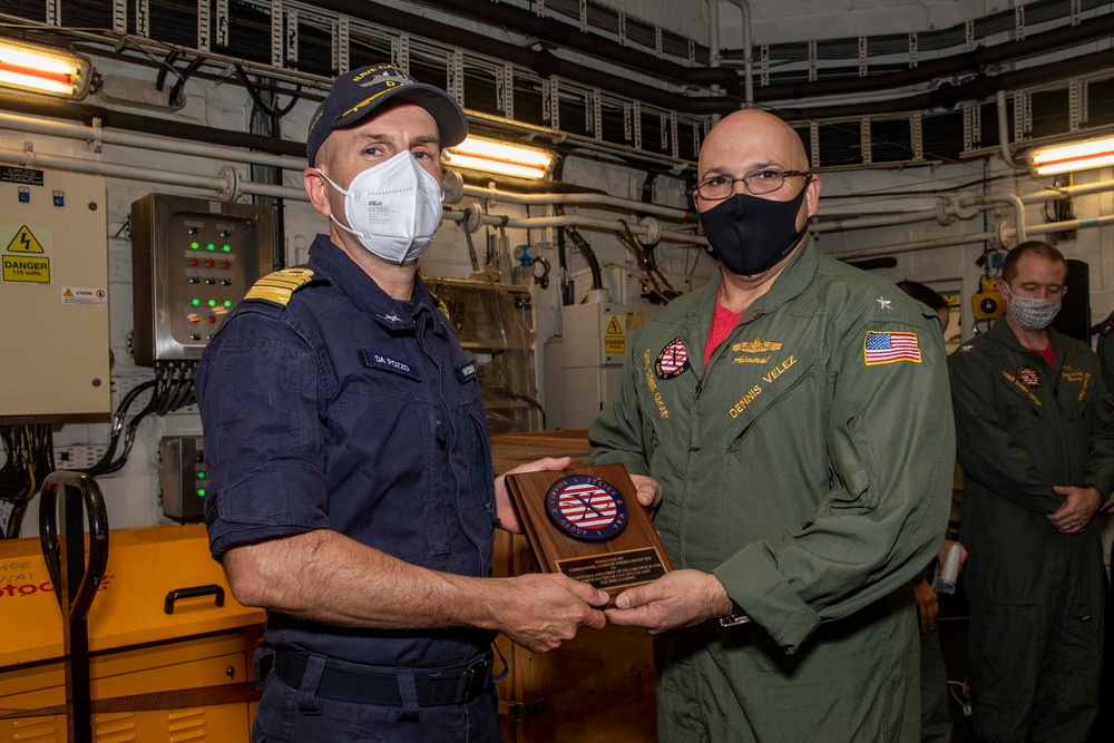 Rear Adm. Dennis Velez Visits Italian Destroyer ITS Caio Duilio