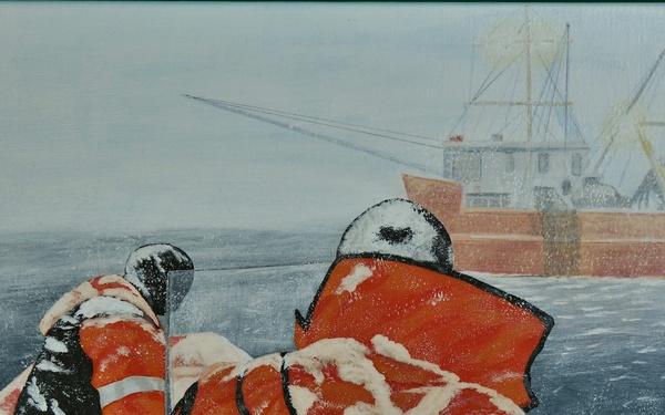 US Coast Guard Art Program 2021 Collection, Ob ID# 202108, "Fishing vessel rescue," Don Hatcher (8 of 32)