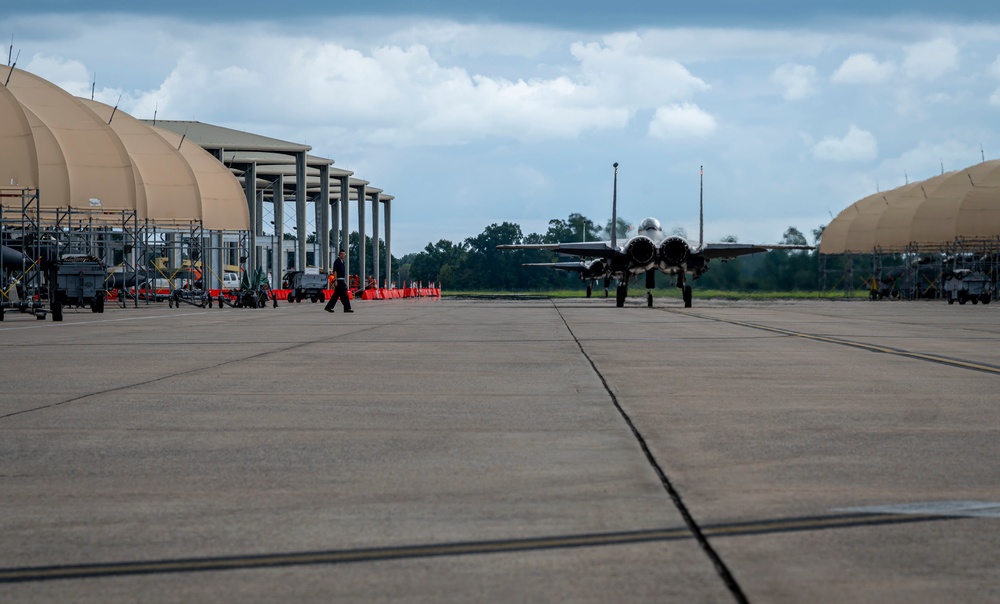 Sky’s the limit: SJAFB F-15E Strike Eagles take flight