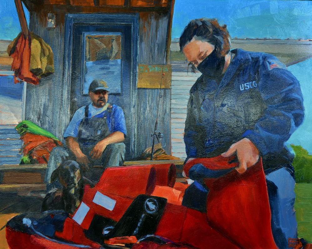 US Coast Guard Art Program 2021 Collection, Ob ID# 202113, &quot;Safety first,&quot; Kristin Hosbein (13 of 32)