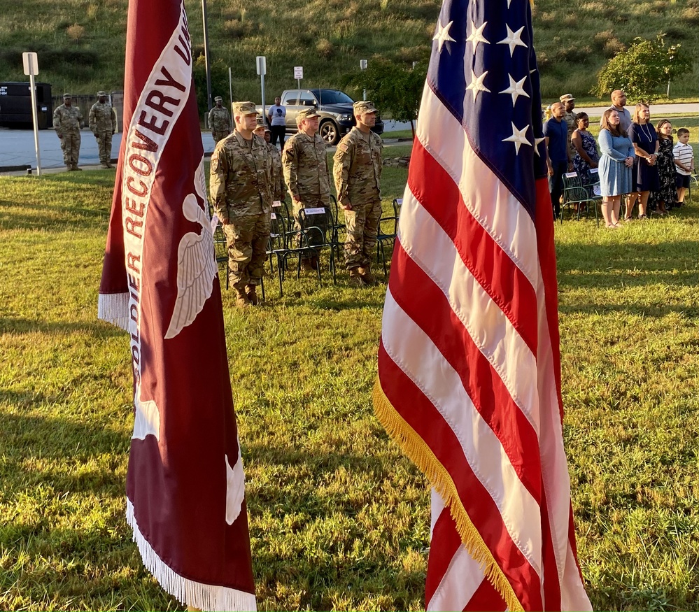 Today, Capt. Carmen Caraballo relinquished command to Capt. Leonard Bermudez at the Fort Benning Soldier Recovery Unit - Detachment Change of Command.
