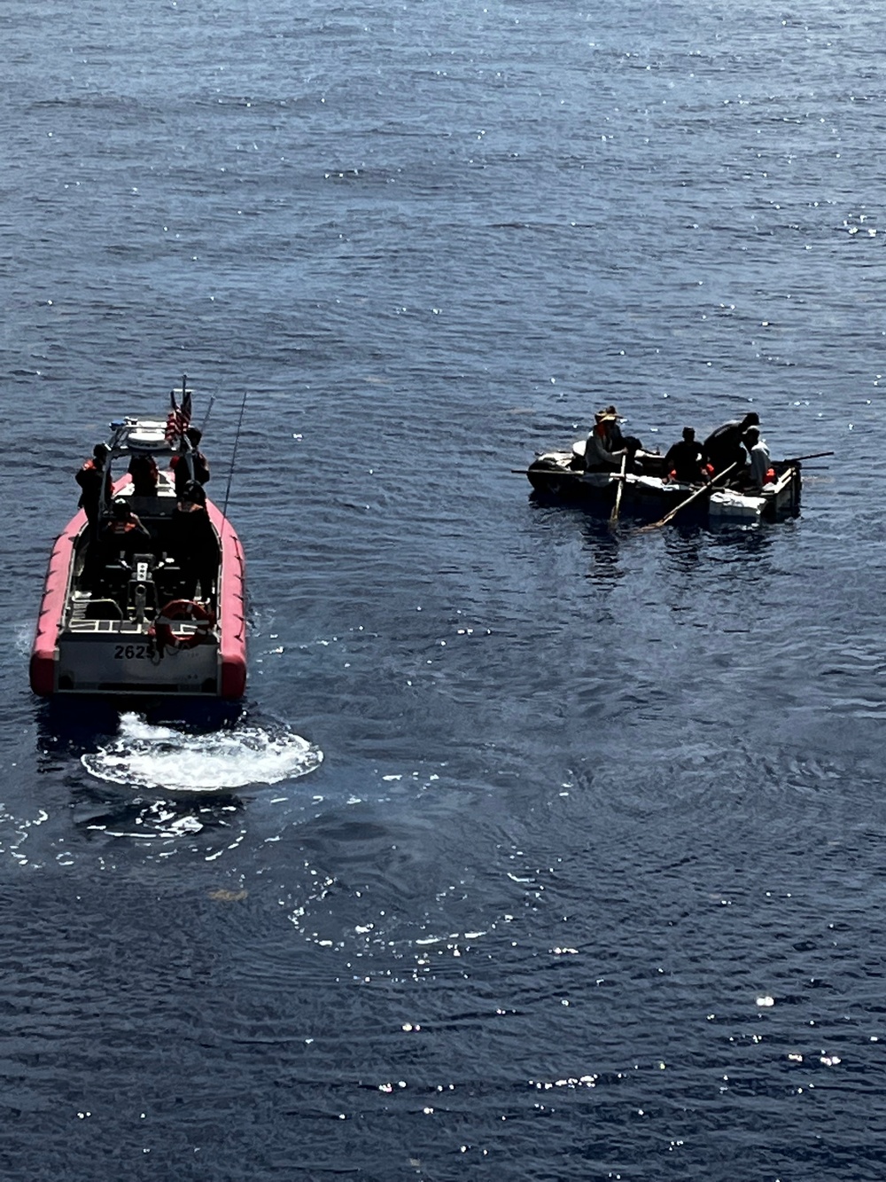 Coast Guard crew responds to report about rustic vessel outside of Cuba