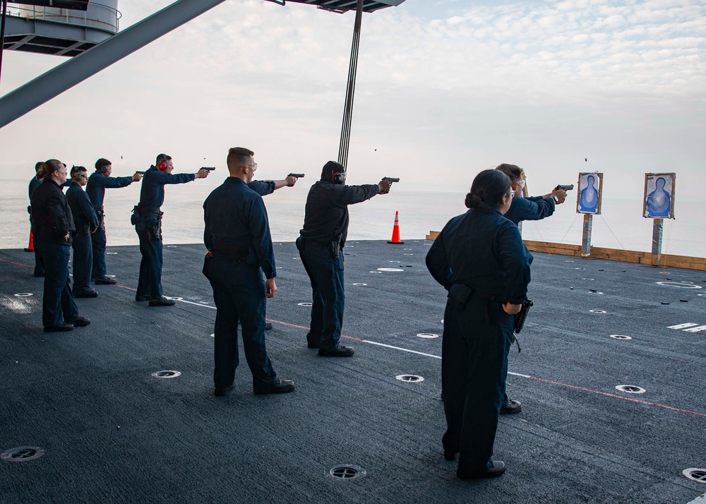 Sailors Fires M9 Service Pistol