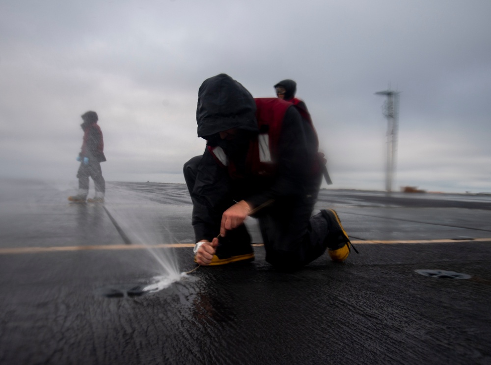 USS Nimitz Counter Measure Wash Down