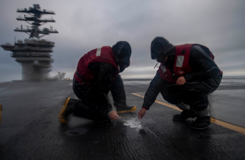 USS Nimitz Counter Measure Wash Down