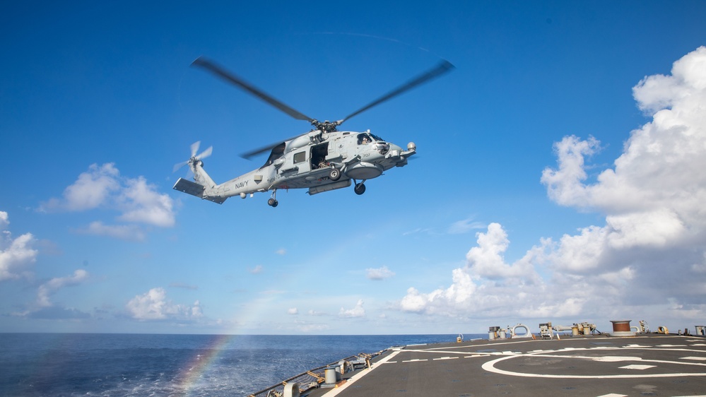 USS Ramage Conducts Flight Operations