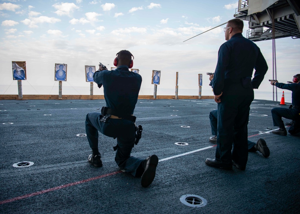 Sailors Fires M9 Service Pistol