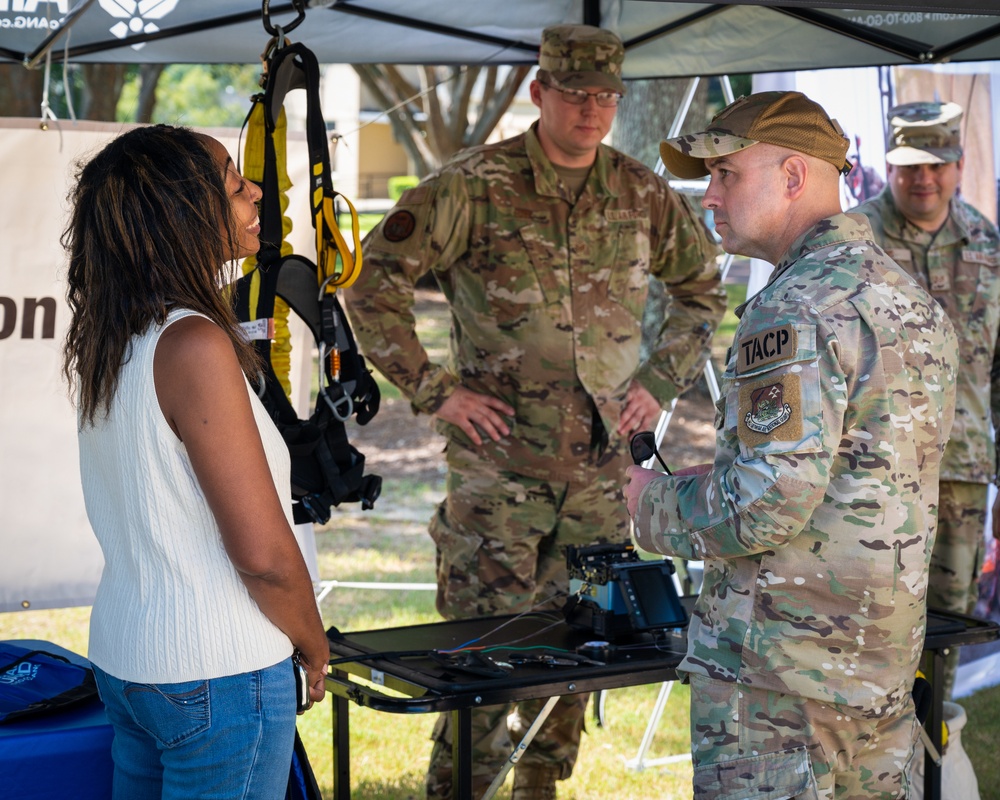 Georgia Air National Guard leaders, recruiters, and Airmen visit Georgia Military College football game