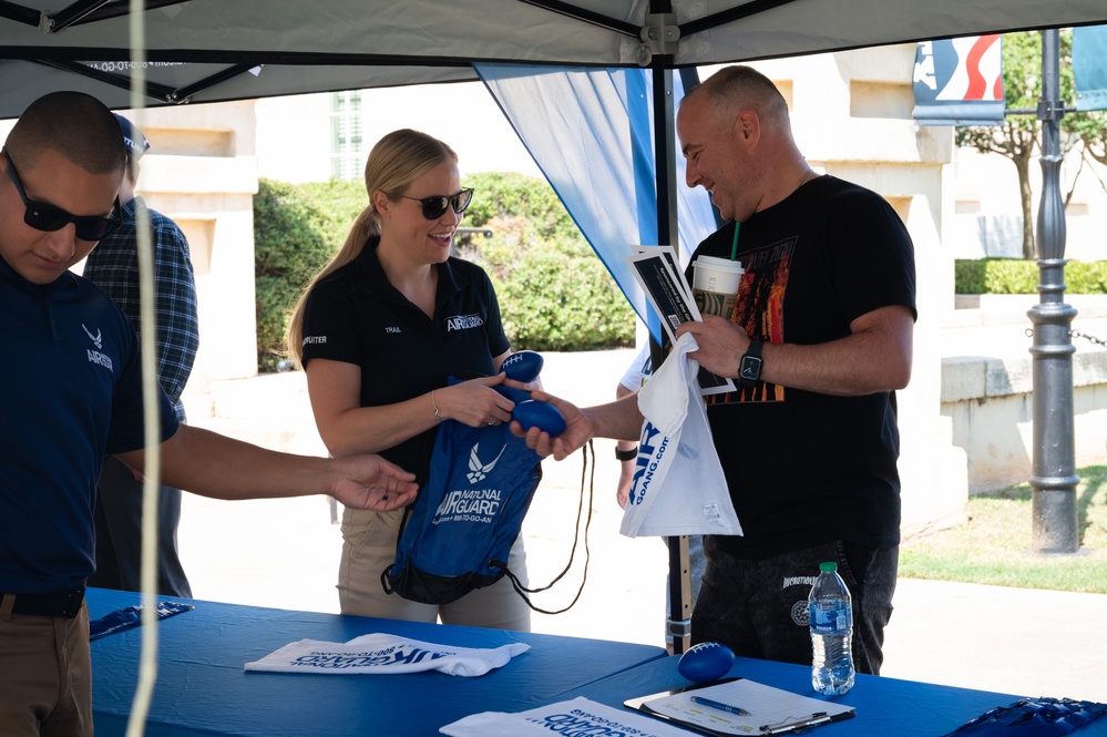 Georgia Air National Guard leaders, recruiters, and Airmen visit Georgia Military College football game