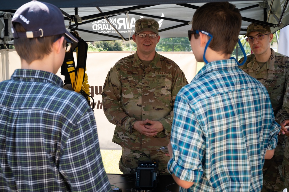 Georgia Air National Guard leaders, recruiters, and Airmen visit Georgia Military College football game