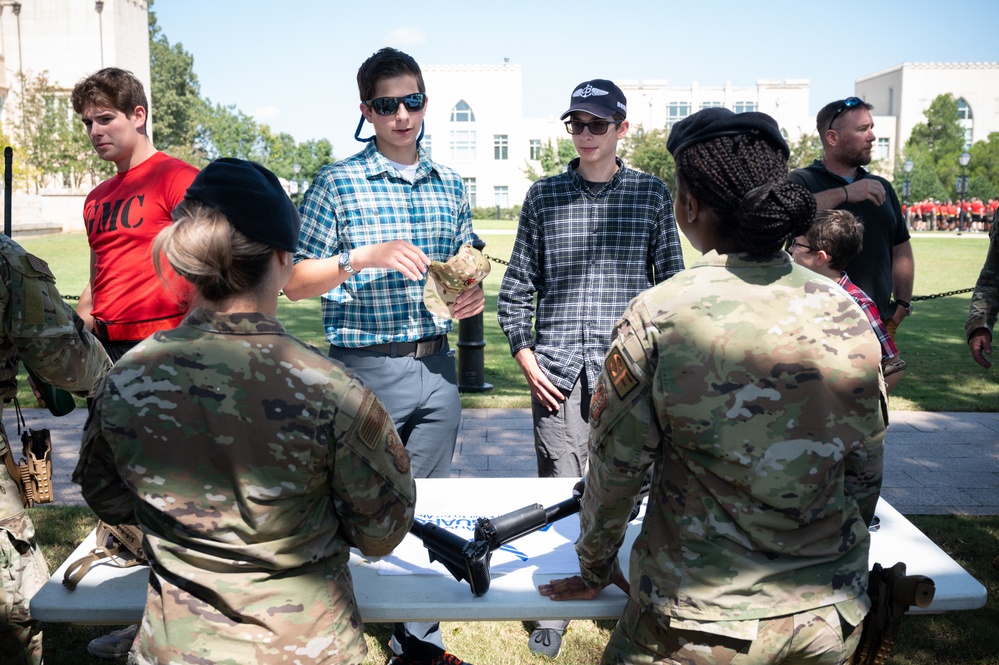 Georgia Air National Guard leaders, recruiters, and Airmen visit Georgia Military College football game