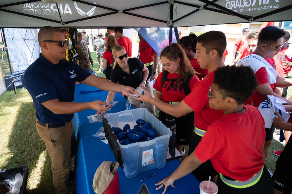 Georgia Air National Guard leaders, recruiters, and Airmen visit Georgia Military College football game