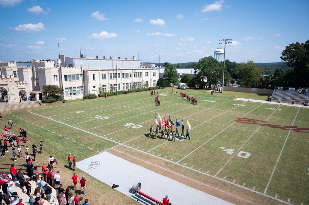 Georgia Air National Guard leaders, recruiters, and Airmen visit Georgia Military College football game